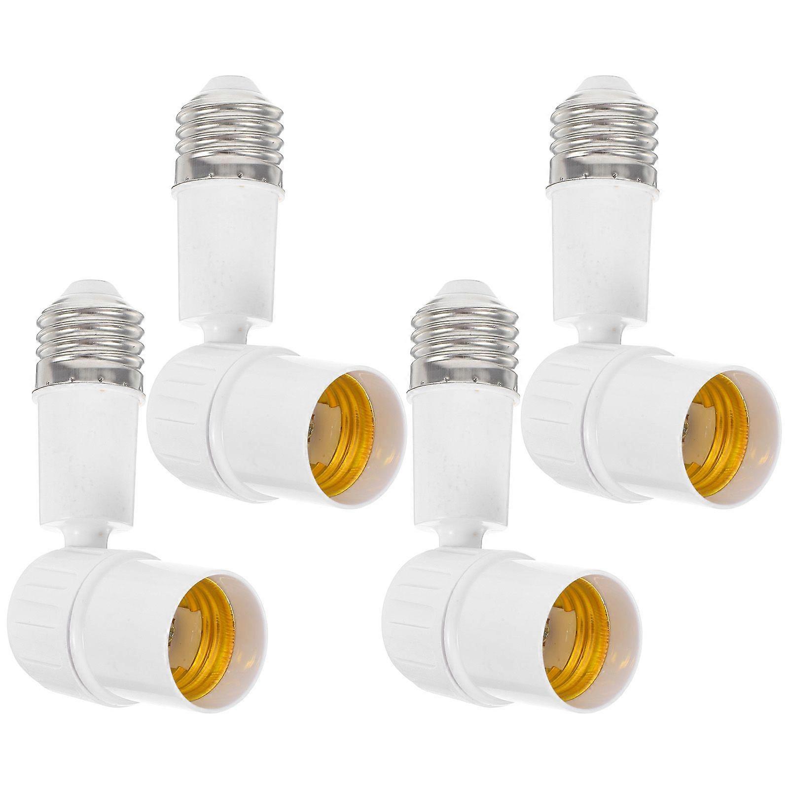 4pcs Light Bulb Extender Socket Adapter Light Bulb Extender Light Bulb Socket Extenders Lamp Holder Base Light Socket Extender For Home Indoor Outdoor