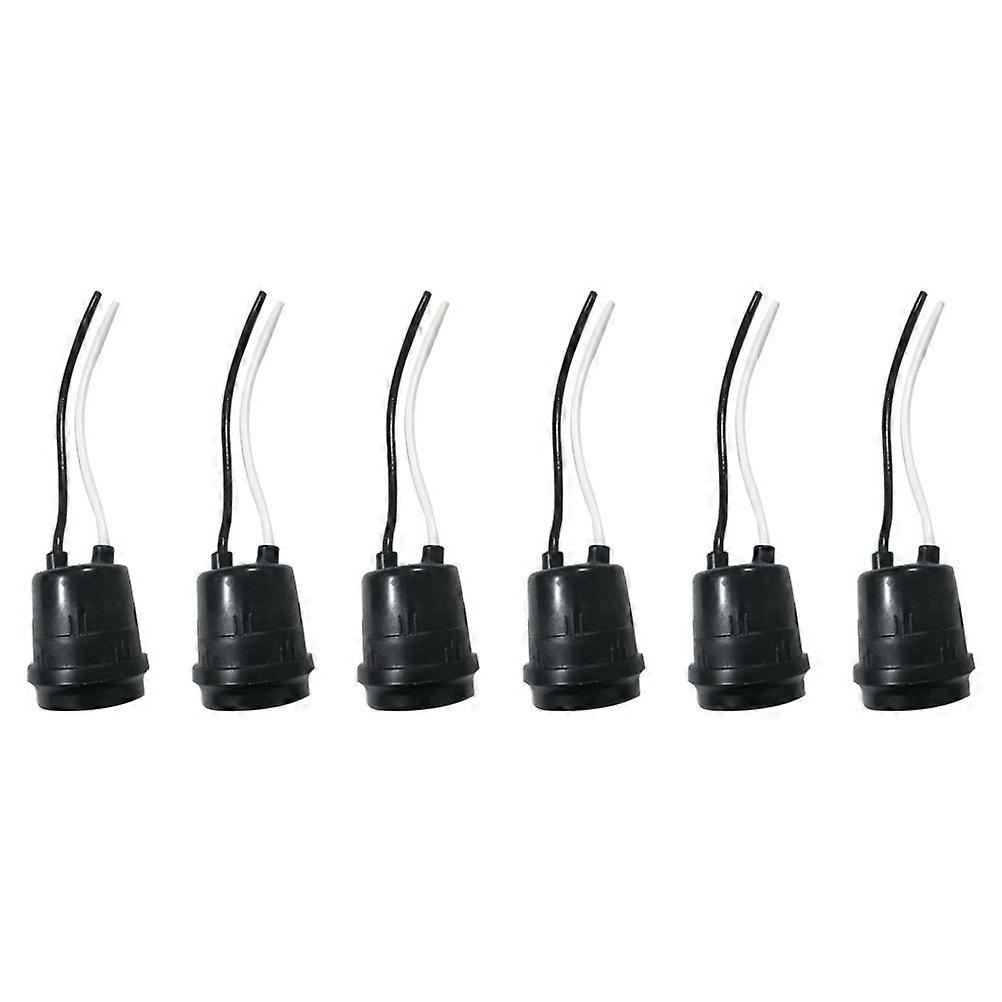 Replacement Light Socket Lamp Holder Anti-Burning Anti-Aging 6Pcs Round Shape For Ceiling Light Home Use