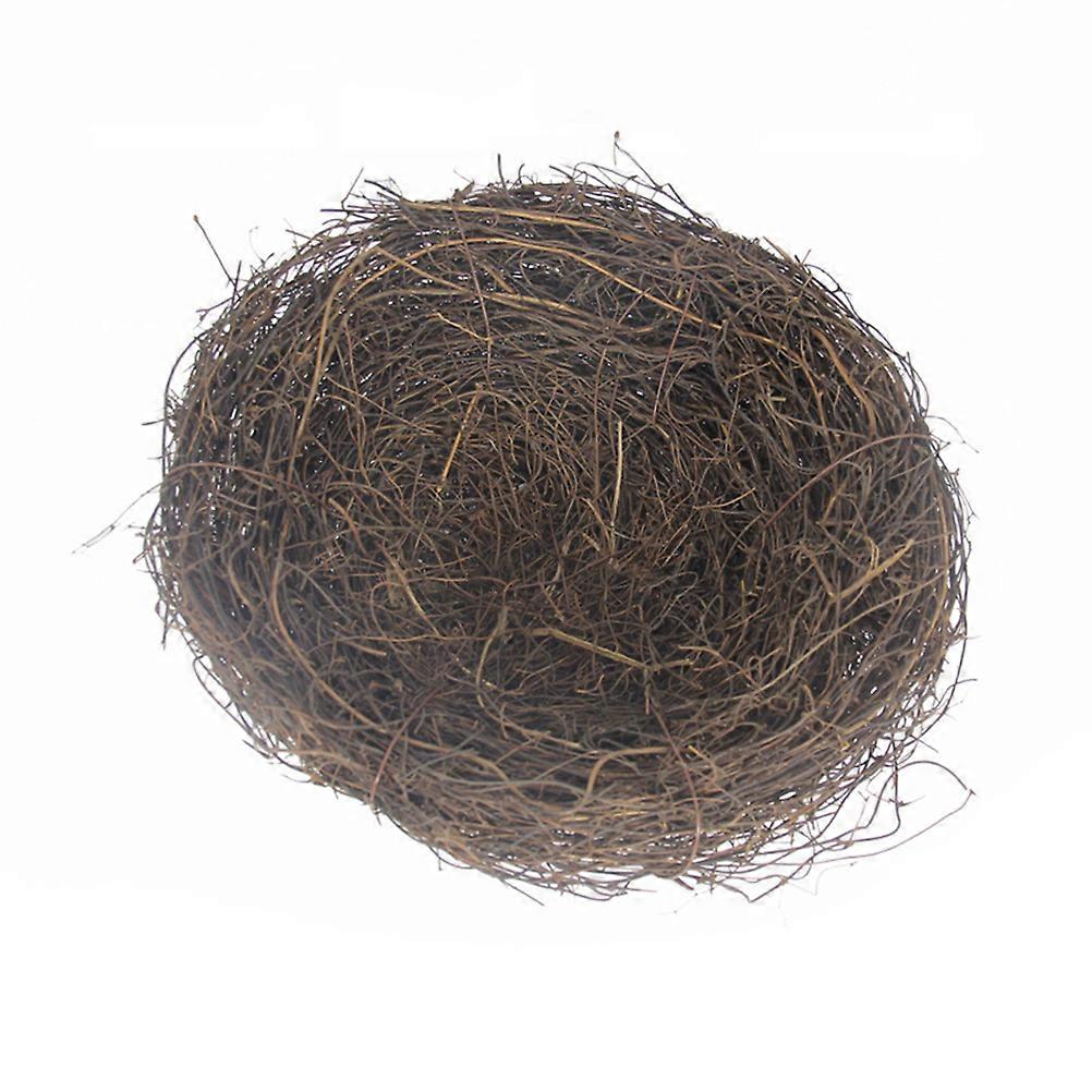 Rustic Decorative Rattan Bird Nest Country Style Simulation Twig Bird Nest Creative Decoration for Easter 20cm x 20cm x 8cm 1Set