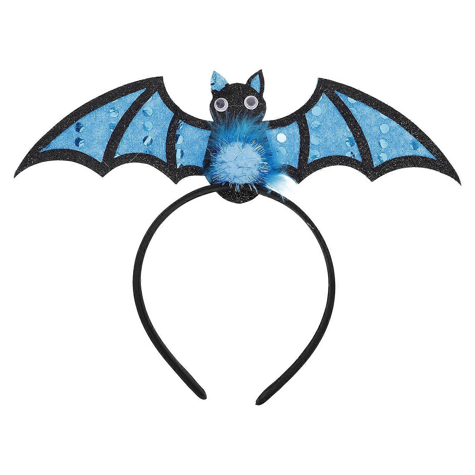 Halloween Bat Headband for Women – Soft Pompom Hair Accessory with Dot Design for Costume Parties and Themed Events