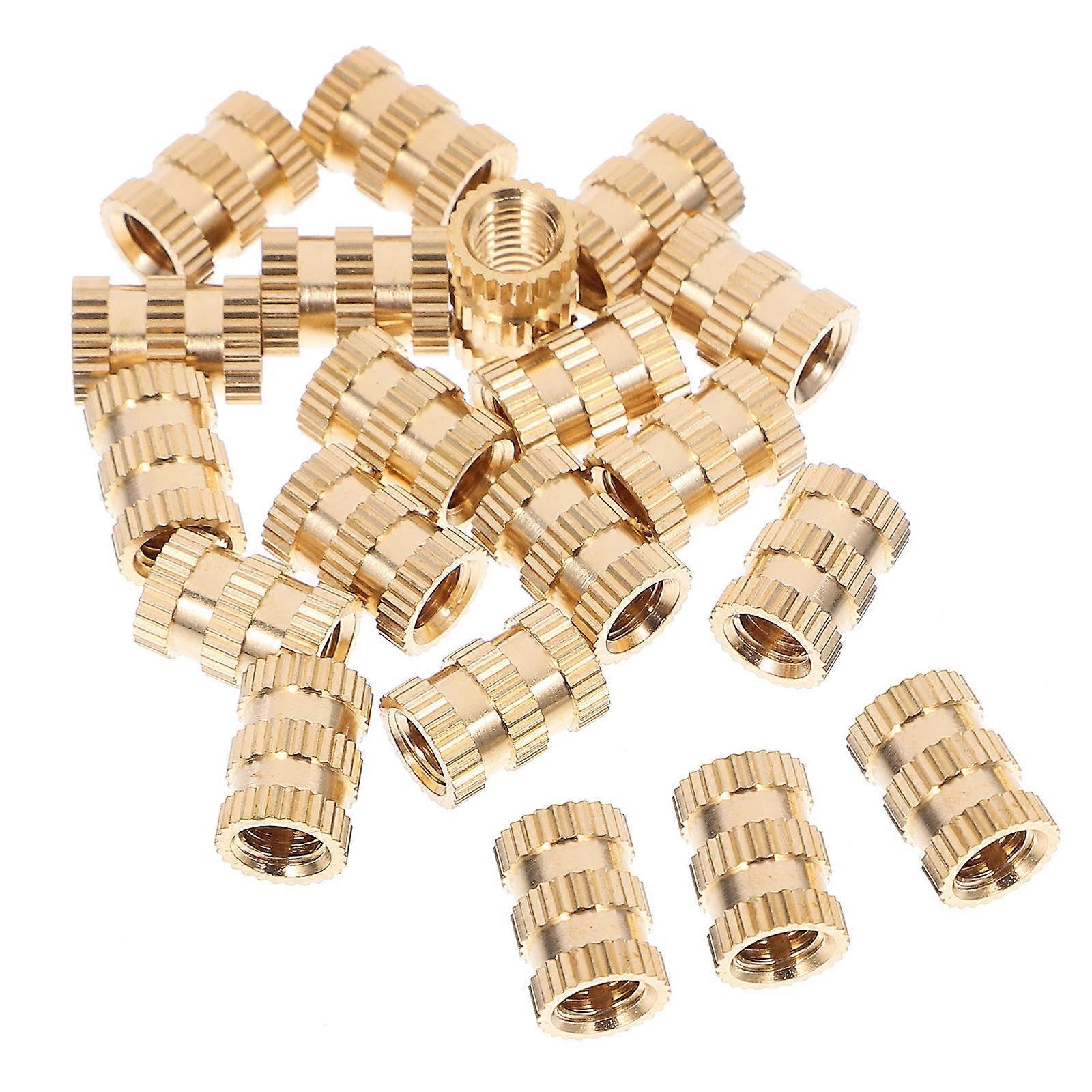 Female Threaded Insert Heat Set Insert Mechanics 1/4-20*8mm*6mm Heat Set 20Pcs