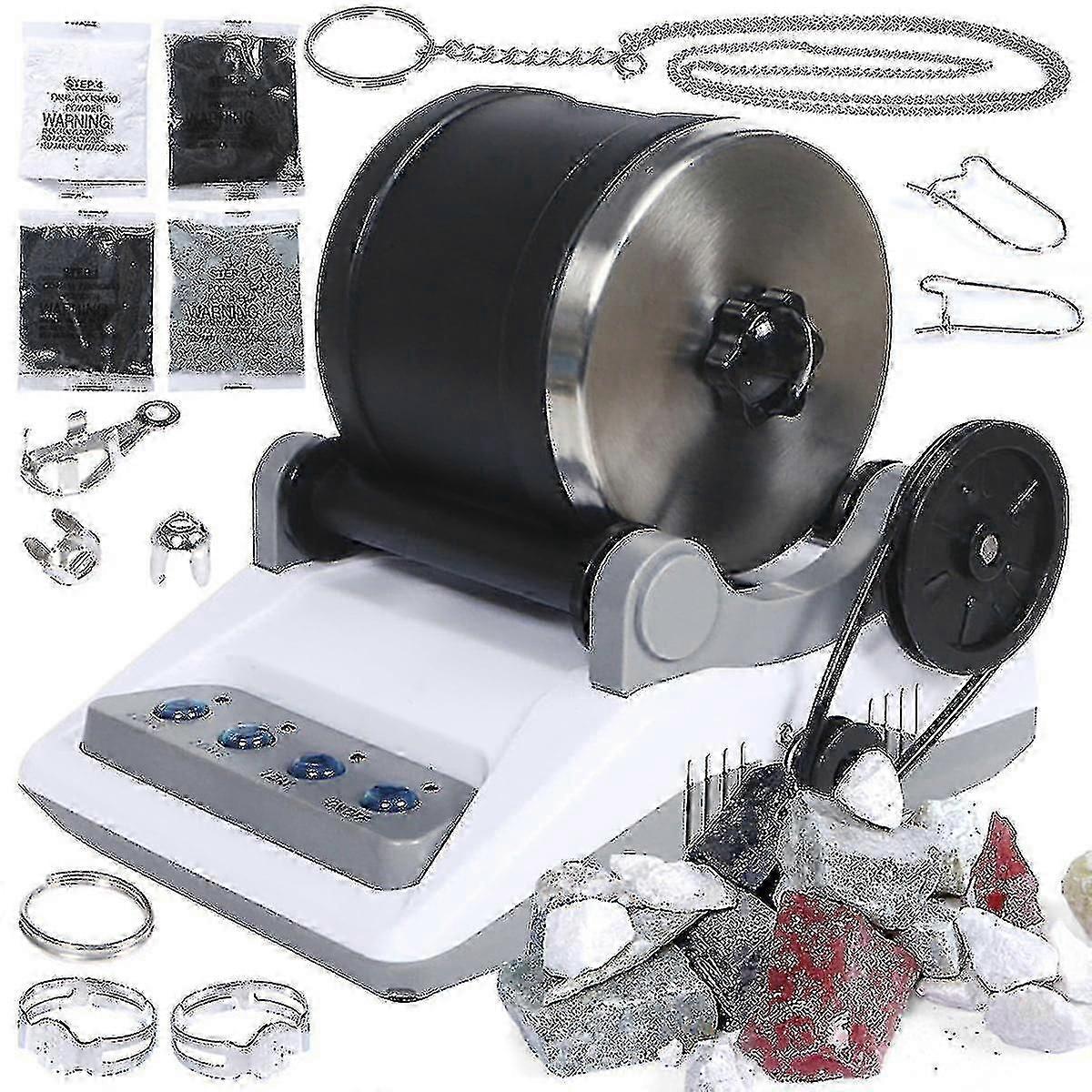 Willkey Professional Rock Tumbler Kit Rock Polisher For Kids And Adults Electronic Rock Tumbler Kit