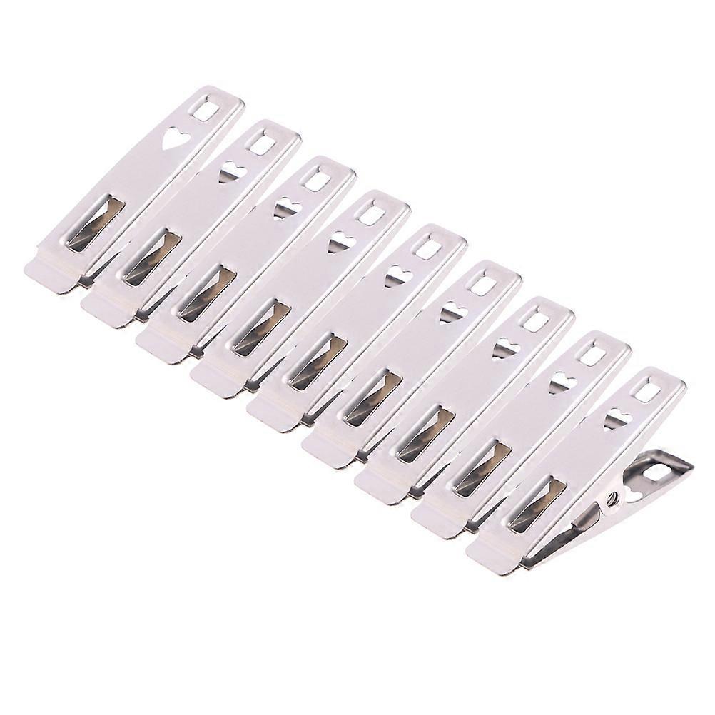 Laundry Strap Sock Clips Set Stainless Steel Clothespins Underwear Socks Drying Windproof 100Pcs