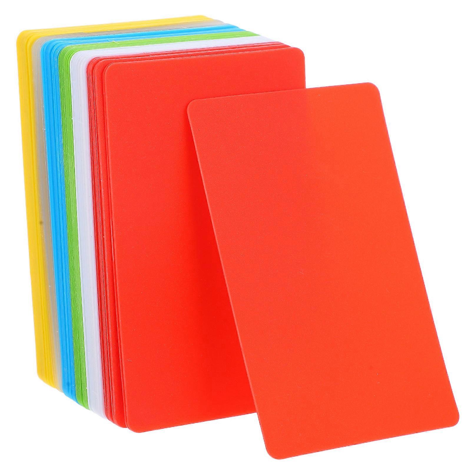 60pcs Blank Plastic Business Cards ID Badges Custom Tags Name Badges Membership Cards Easy Printing Sturdy Versatile Use