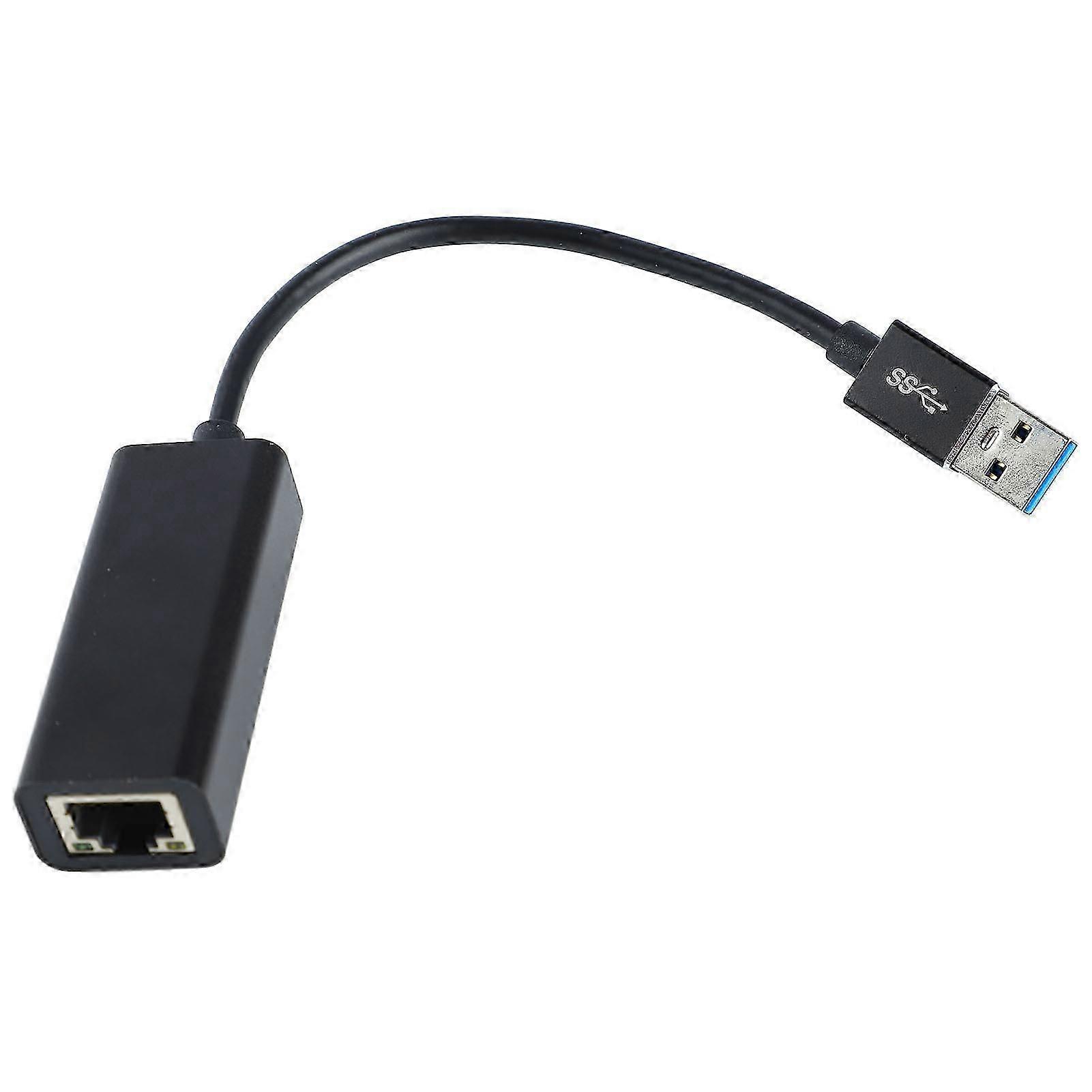 USB C to Ethernet Adapter With Light USB Type C to RJ45 Gigabit Cable Converter for Tablet Black