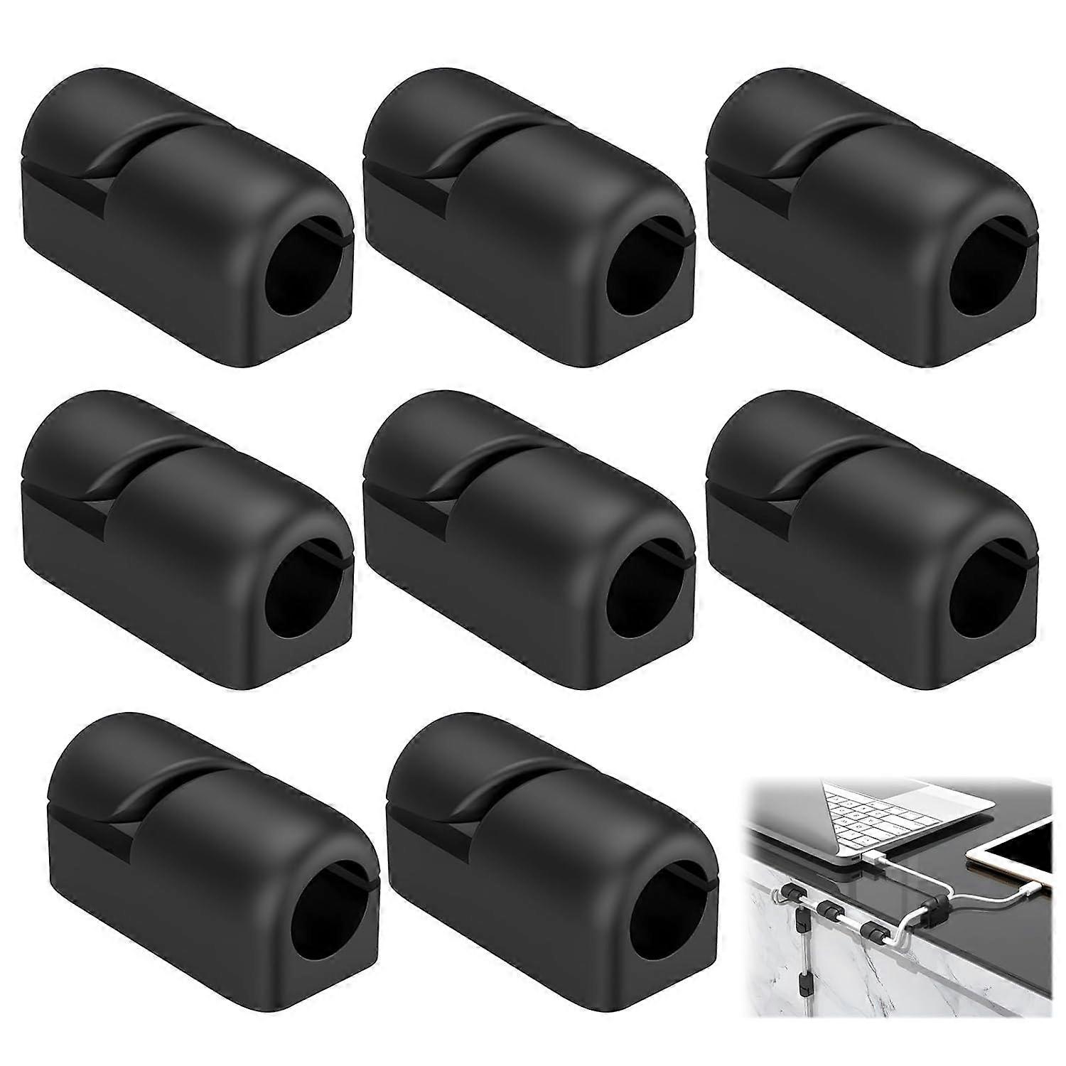 8pcs Adhesive Cable Clips,Desktop Cable Holder