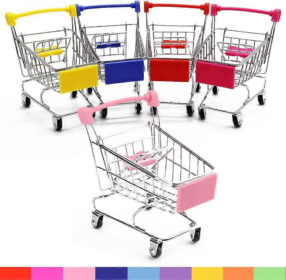 5 stk mini handlekurv, mini supermarked håndvogn, handlekurv