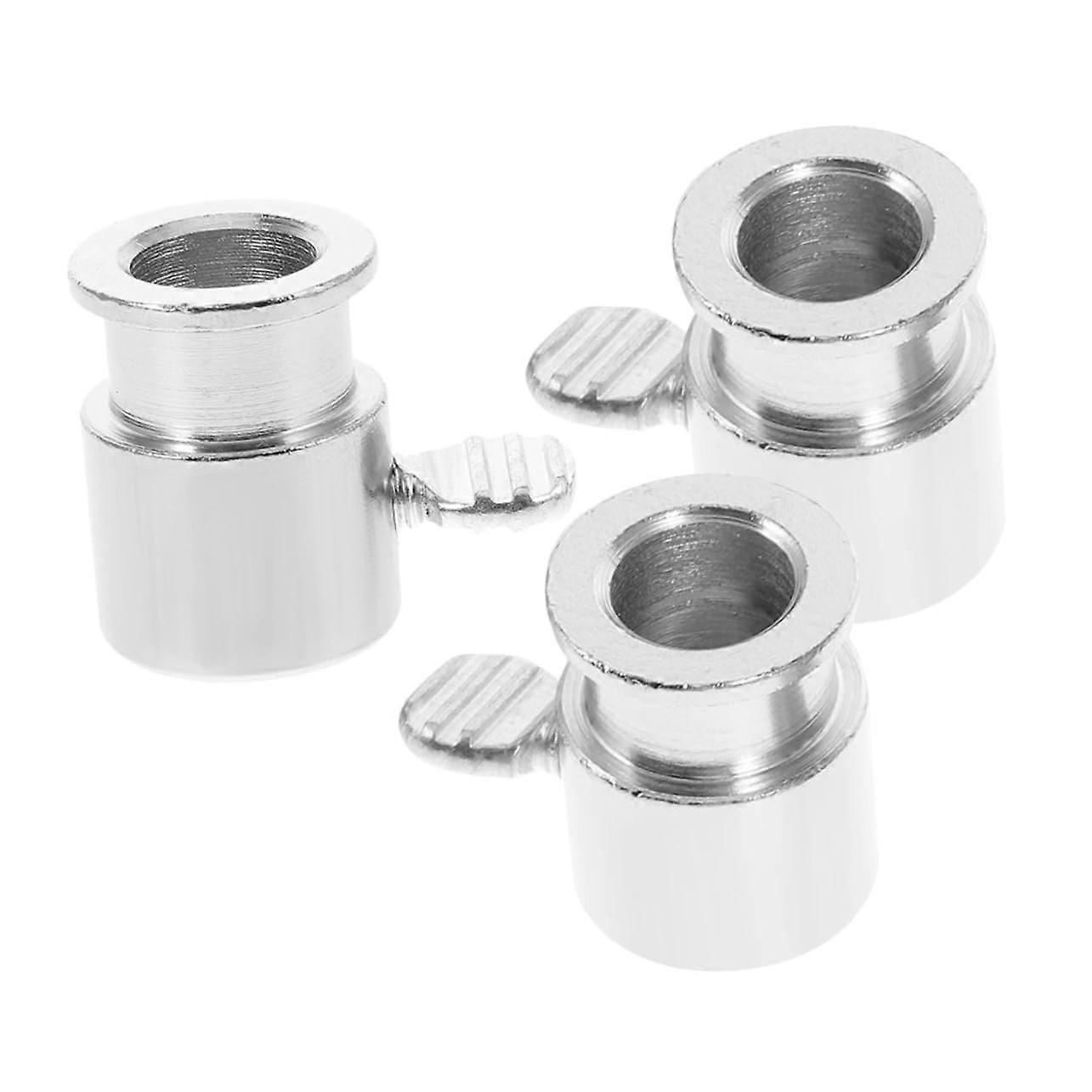 Grill Fork Limiters Set Of 3 - Boundary Sleeve For Gas Ovens, Rotatable Grill Boundary Sleeve, Stop Collar, Iron, Silver