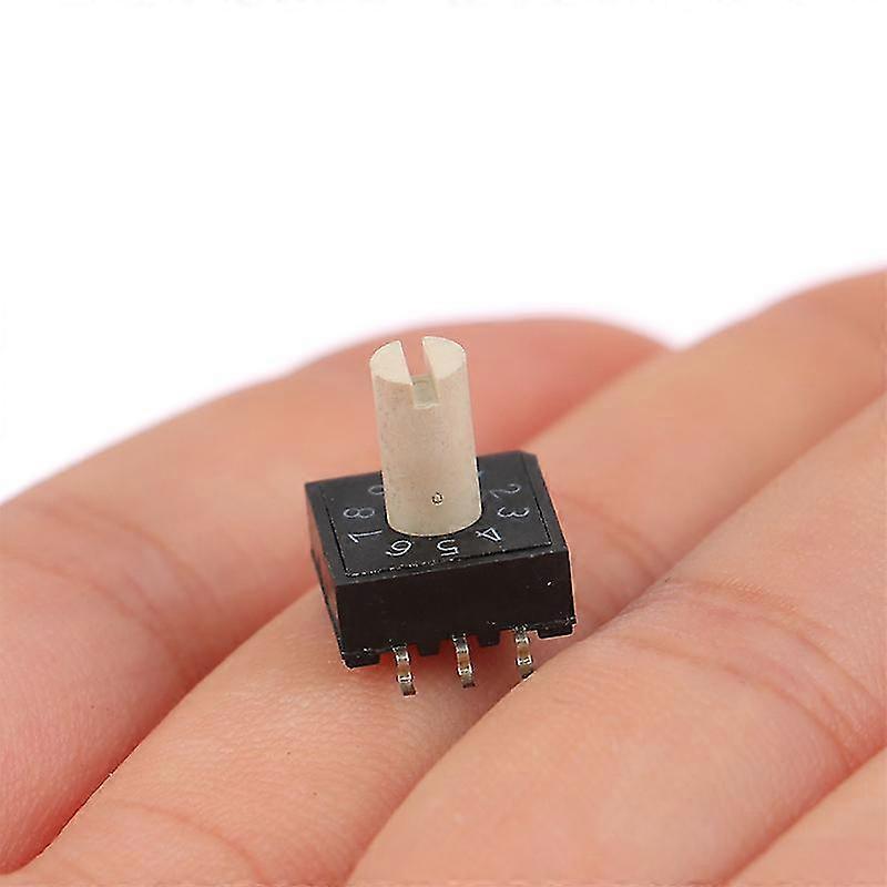 1Pcs RM3HAF-10 Rotary Dial Switch 10 Position 0-9 Coding Patch 3:3 With Handle HFMQV