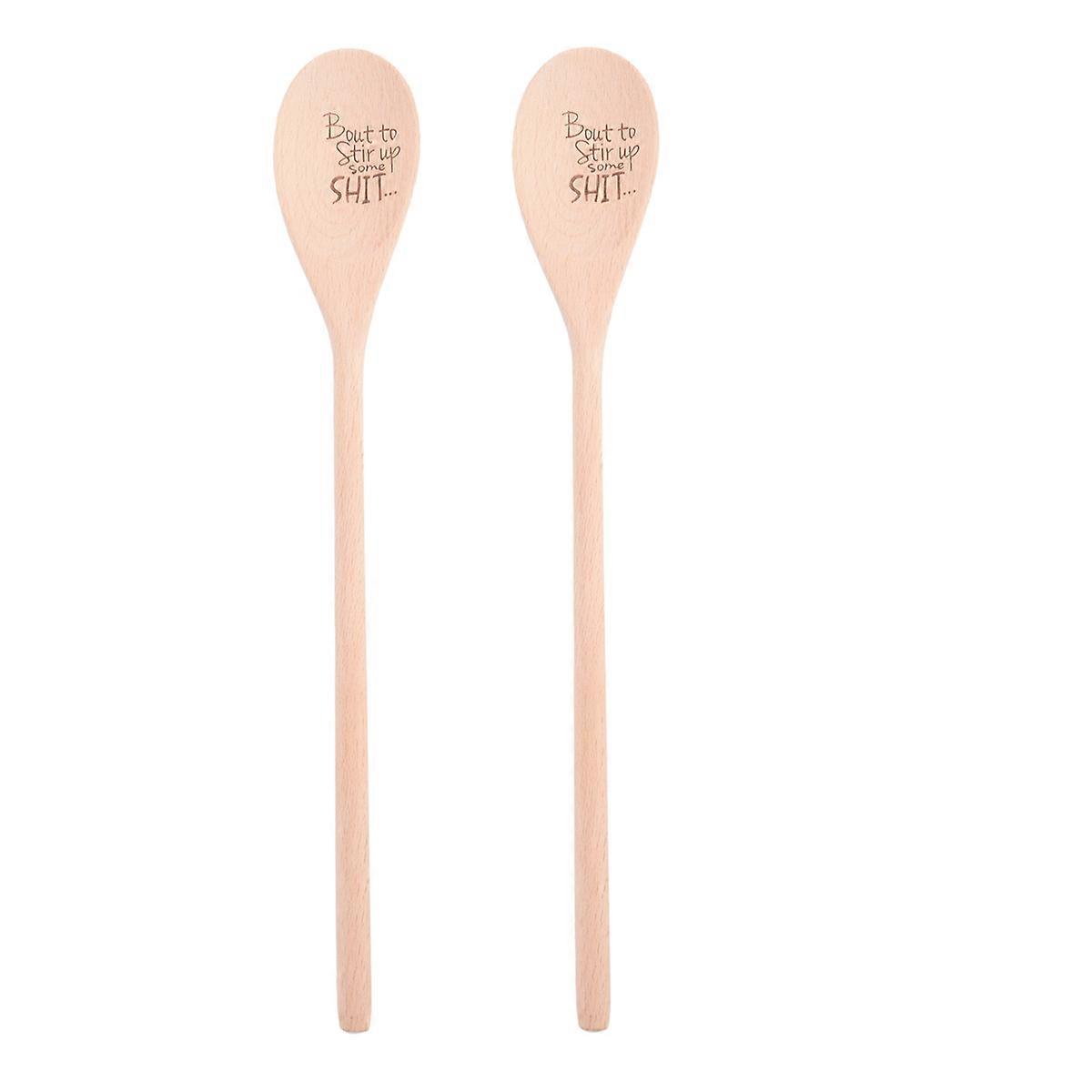 1x Funny Spoons,Bout to Stir Up Some Shit Engraved