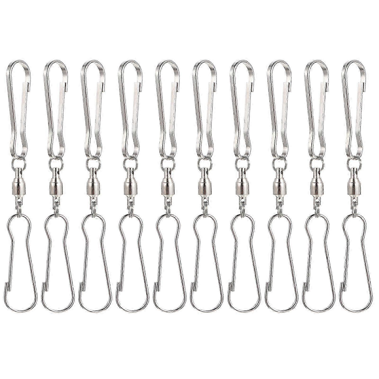 10 Pcs Ceiling Hook Wind Chime Dual Hooks Swivel Clasp Hooks Wind Chime Hangers