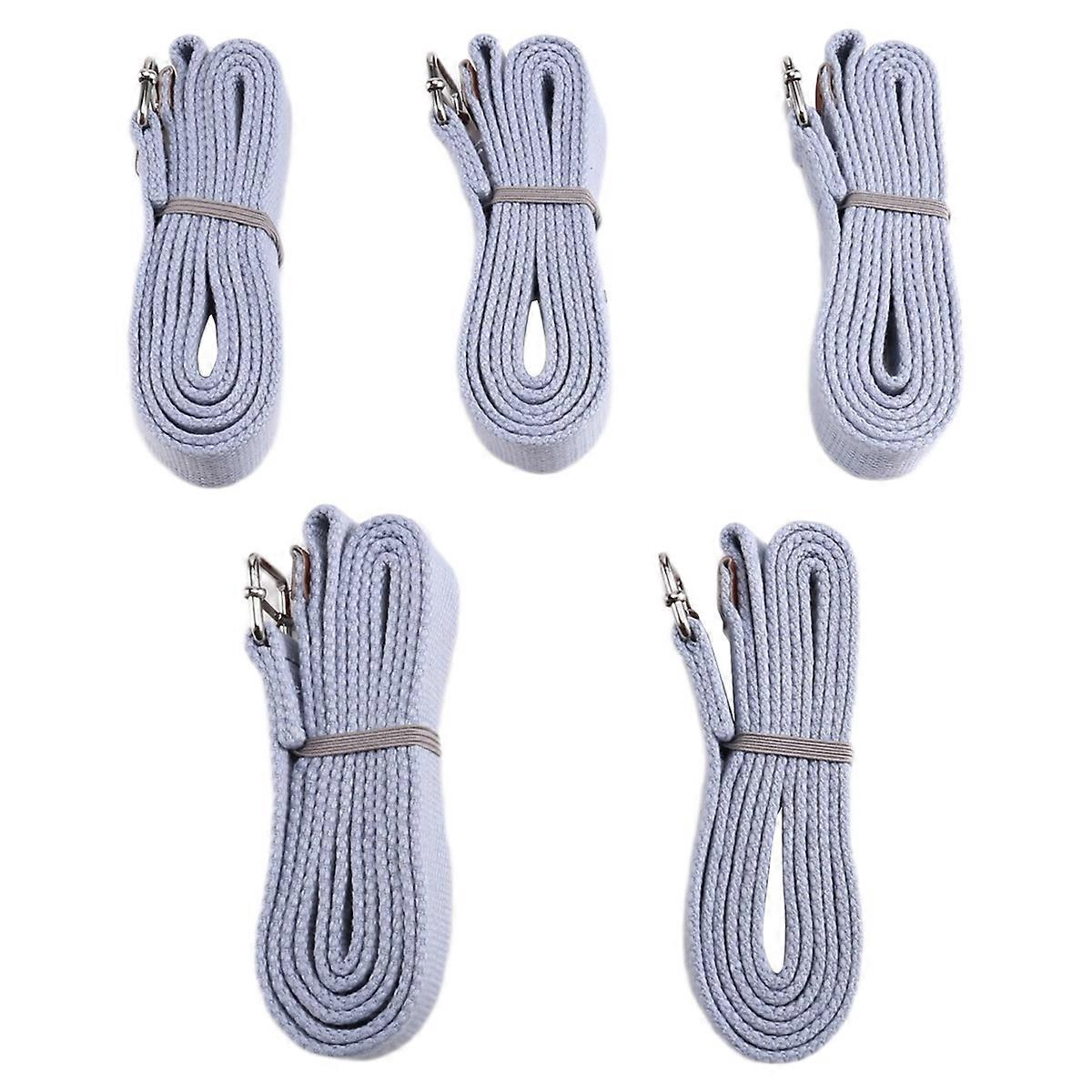 5PCS 1.8 Meter Yoga Stretch Belt Natural Cotton Thickening Lacing with Open Shoulder Chest for Yoga