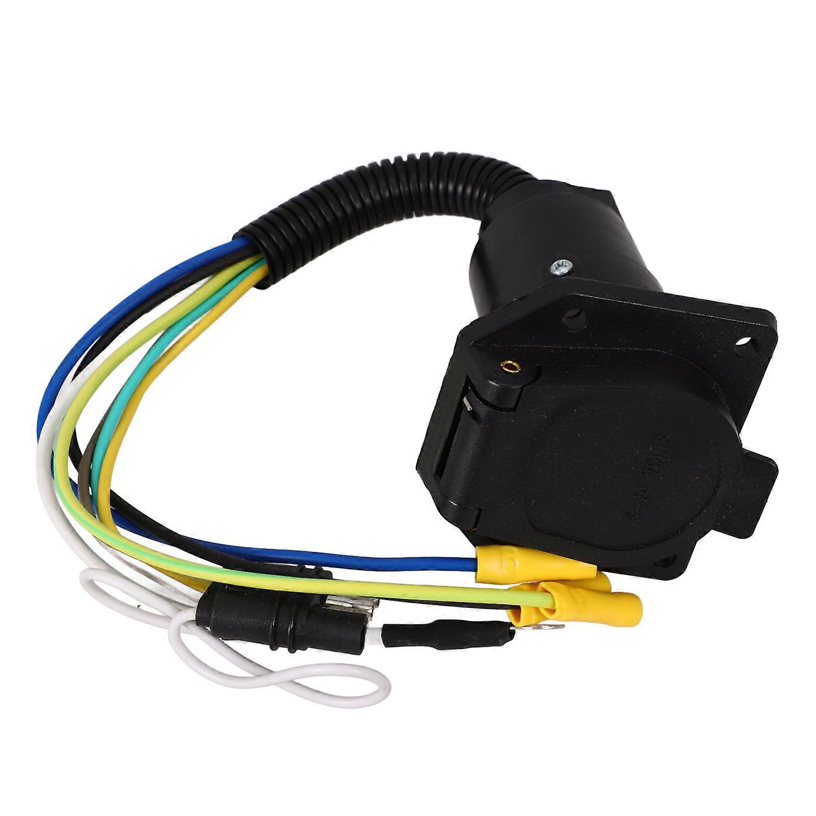 Rv Trailer Light Plug Holder Rectangular Shape Simple Structure Copper Material 1Set