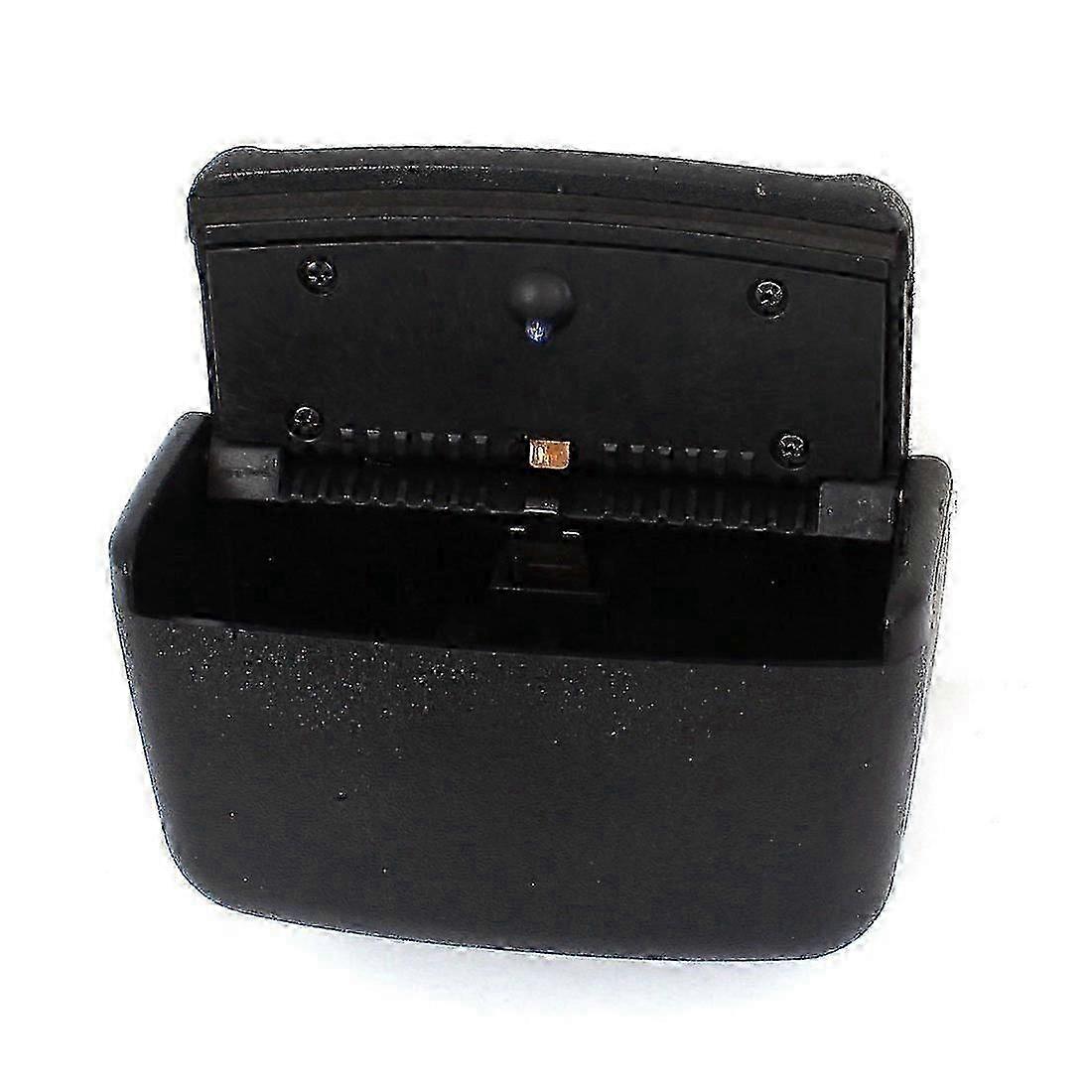 Black Plastic Rectangular Blue LED Ashtray Holder