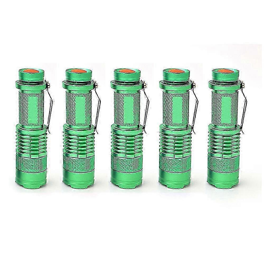 5 Pcs Mini Telescopic Zoom Rechargeable Flashlight