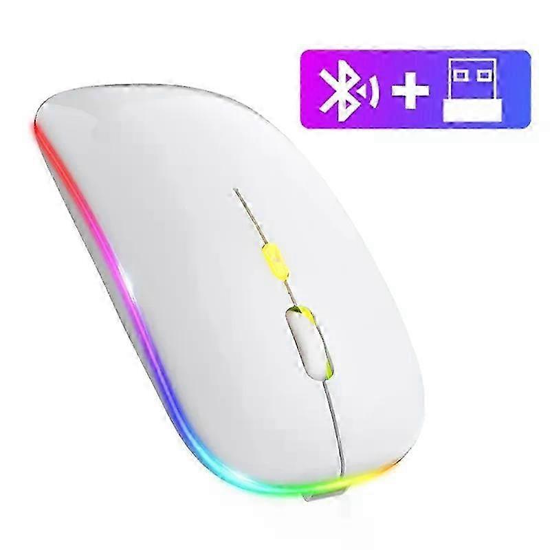 Wireless RGB Rechargeable Mouse 1600DPI for PC Laptop Tablet