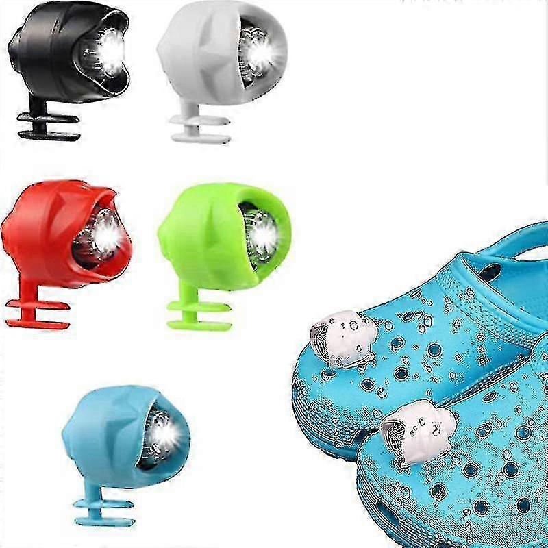 2 Pack Waterproof Clip-On Lights for Clogs, Ideal for Dog Walking and Camping