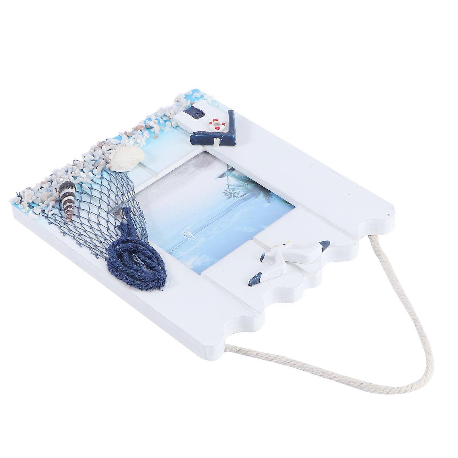 Mediterranean Photo Frame Rectangular Synthetic Material Picture Frame 13x11.5cm 1Set