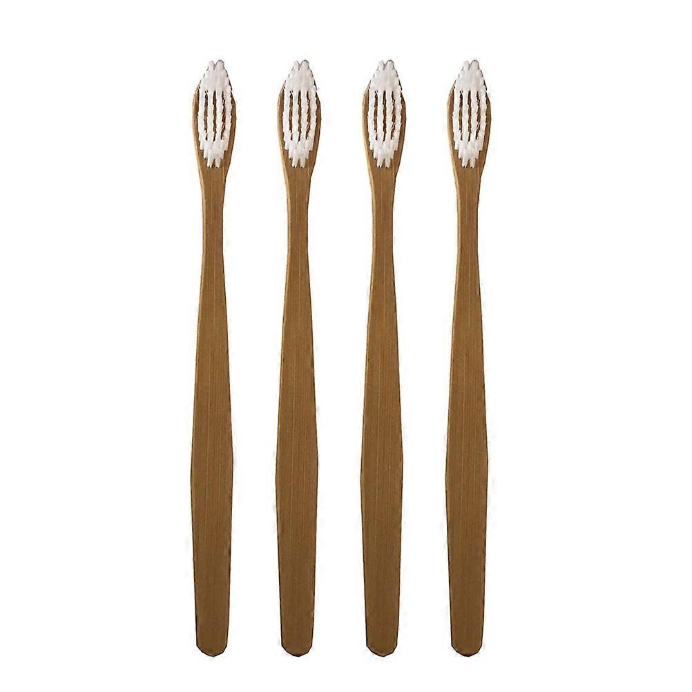 Here's a polished and professional product description based on your input:

 

**4 Pack Bamboo Toothbrushes with Soft Bristles – , Ergonomic Design