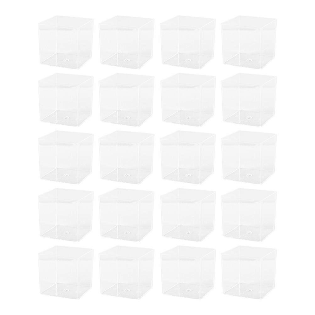 Mini Salad Cups Clear Dessert Containers 90ml Capacity Elegant Design For Other Beverages 20Pcs