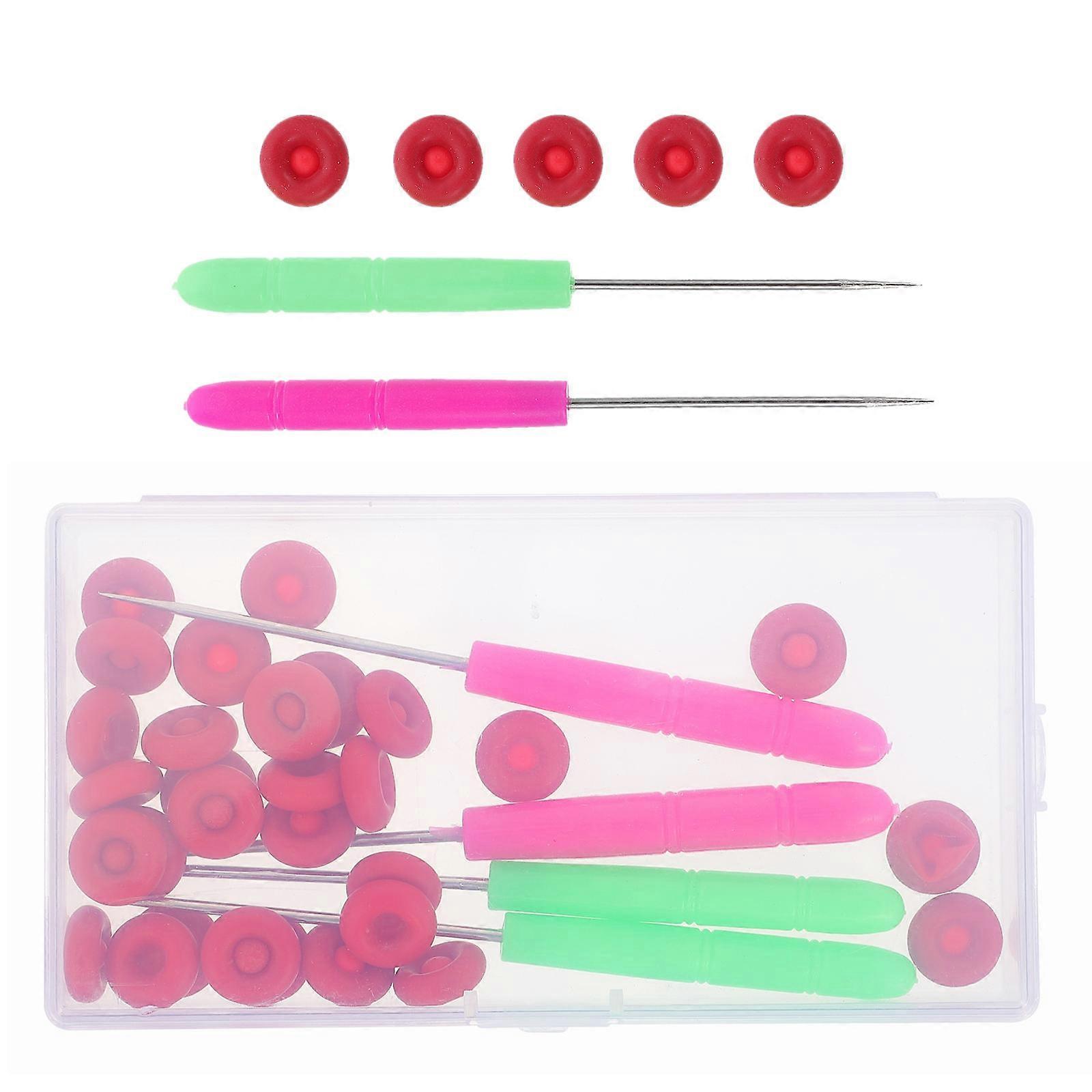 Mouth Sealing Cover Reusable Red Caulk Sealing Caps Tool Kit Maintenance 34Pcs