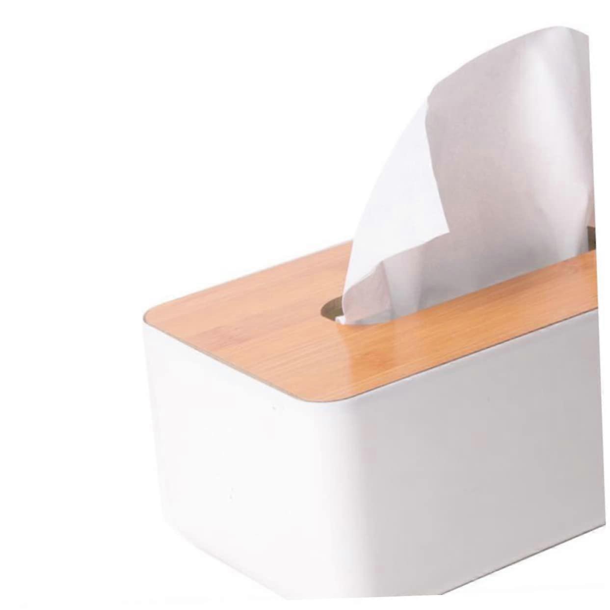 Rectangular Tissue Box with Stylish Fabric Cover for Home, Office, and Car – Practical Tissue Holder with Natural Design