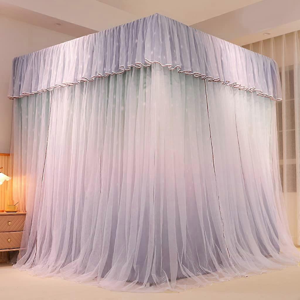 Bed Canopy Mosquito Net for Girls, Elegant Colorful Canopy with Star/Butterfly