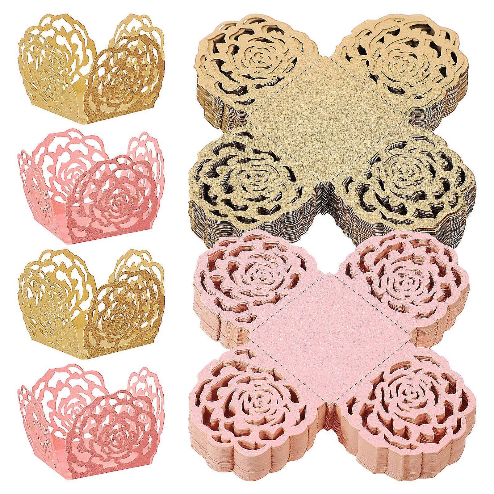 100pcs Elegant Truffle Wrappers, Chocolate Paper Liners for Weddings, Parties, Christmas & Special Occasions – Mini Baking Cups for Candy or Favor