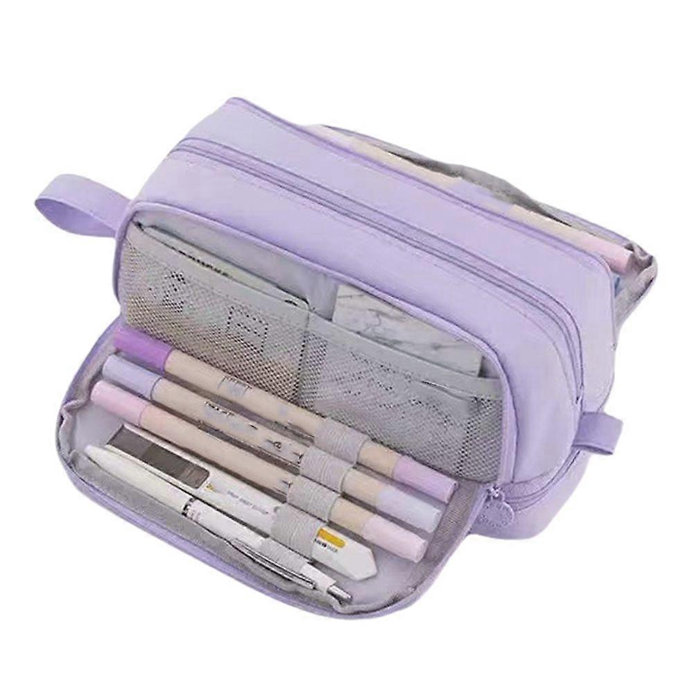 Large Capacity Four-Opening Pencil Case Popular Pencil Case Uniform Pencil Case Multi-Function Simp