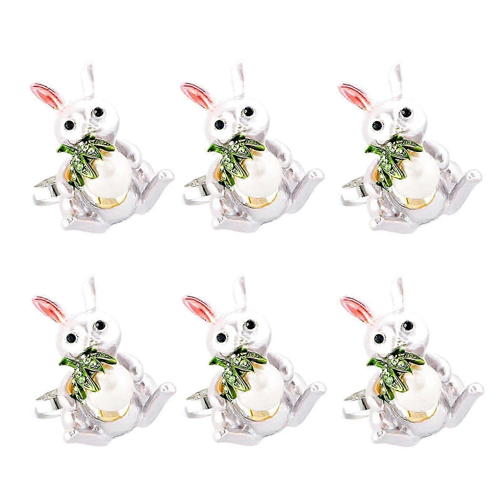 2025 Latest Model Spring Bunny Ears Easter Napkin Rings Bunny Ring Holder for