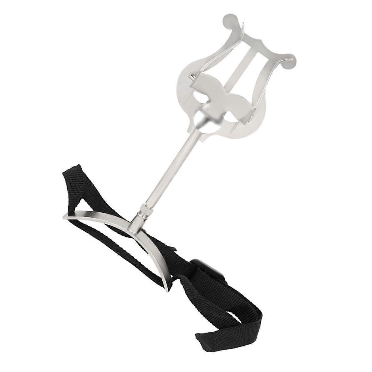 Euphonium Music Stand Portable and Stable for Musicians Silver Suitable for Sheet Music Notebooks Marching Bands