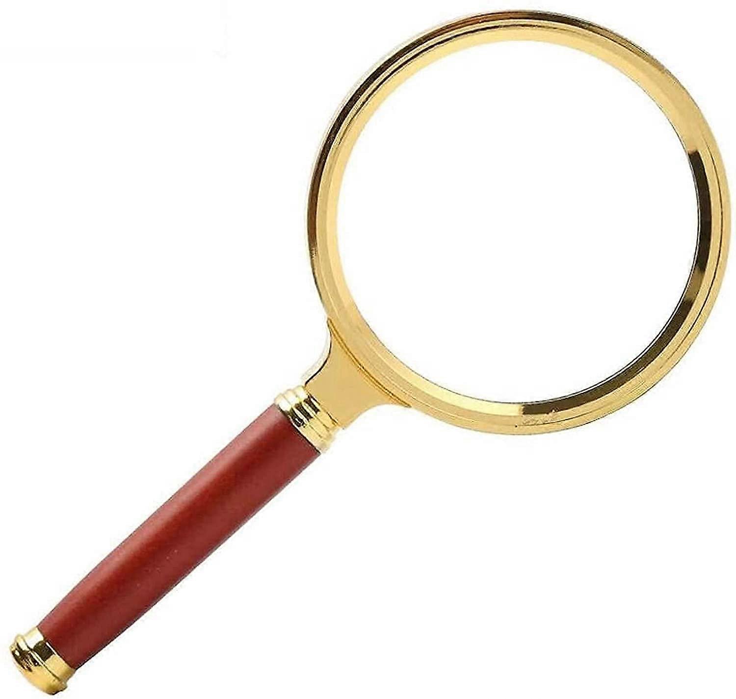 Lupe, Handheld magnifier, Magnifier for reading jewelry, Handicrafts, Magnifier, 80 mm glass lens, 10X, Large reading magnifier