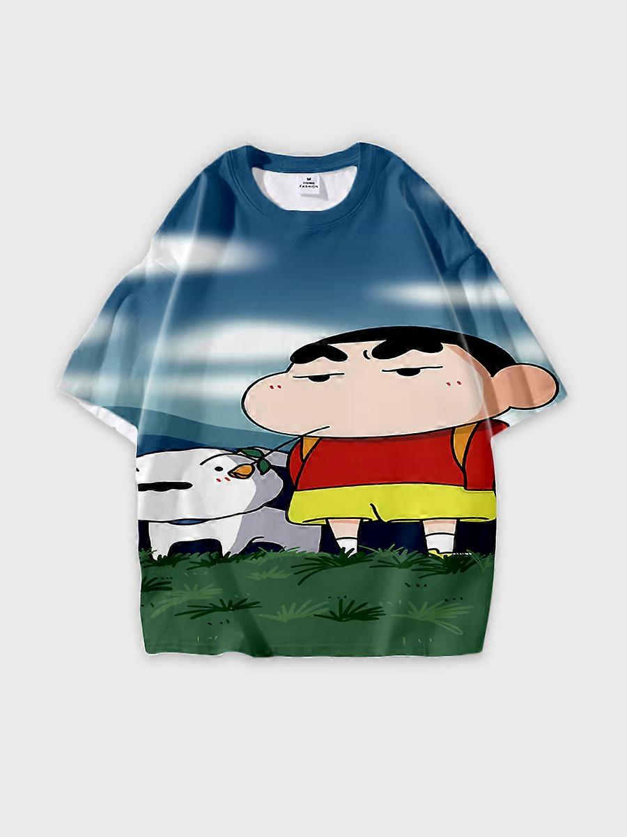 T-shirt round neck Pattern loose short sleeve JW272