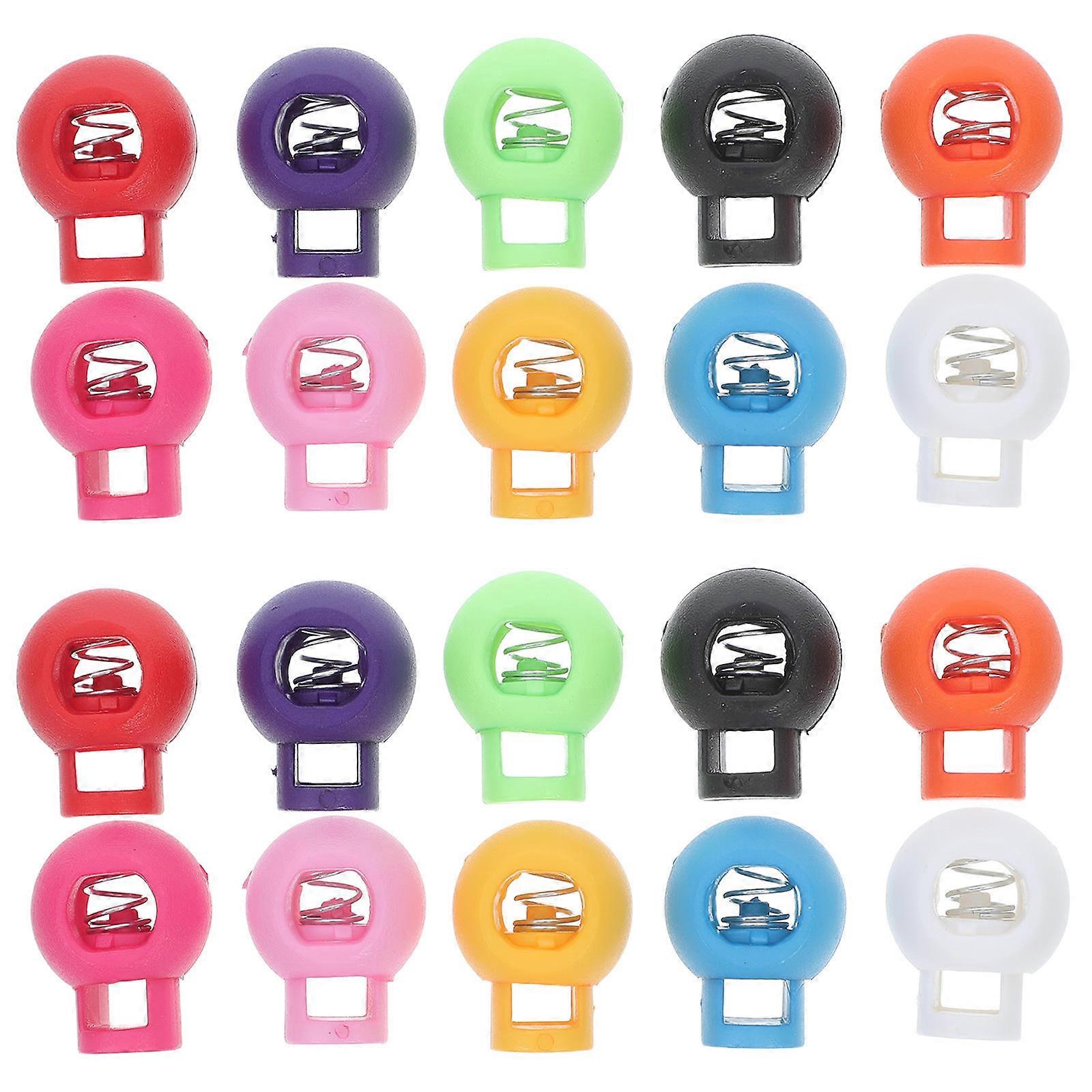 It seems like you're referring to a product listing or description for **adjustable plastic spring cord locks**. These are commonly used in a variety