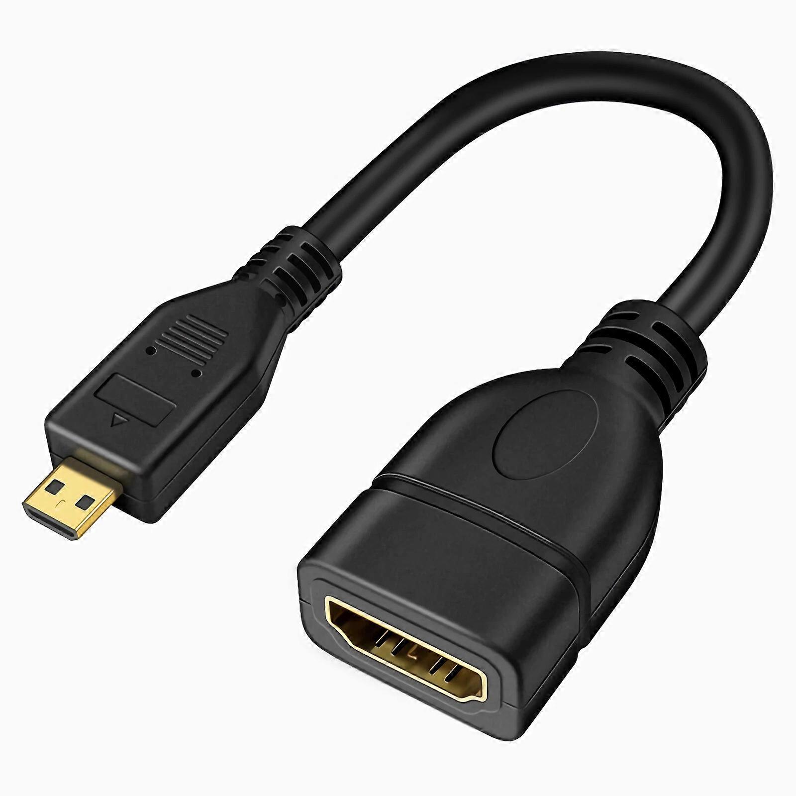 Micro HDMI Adapter Micro HDMI Stecker auf HDMI Buchse Kabel Audio Video 15cm