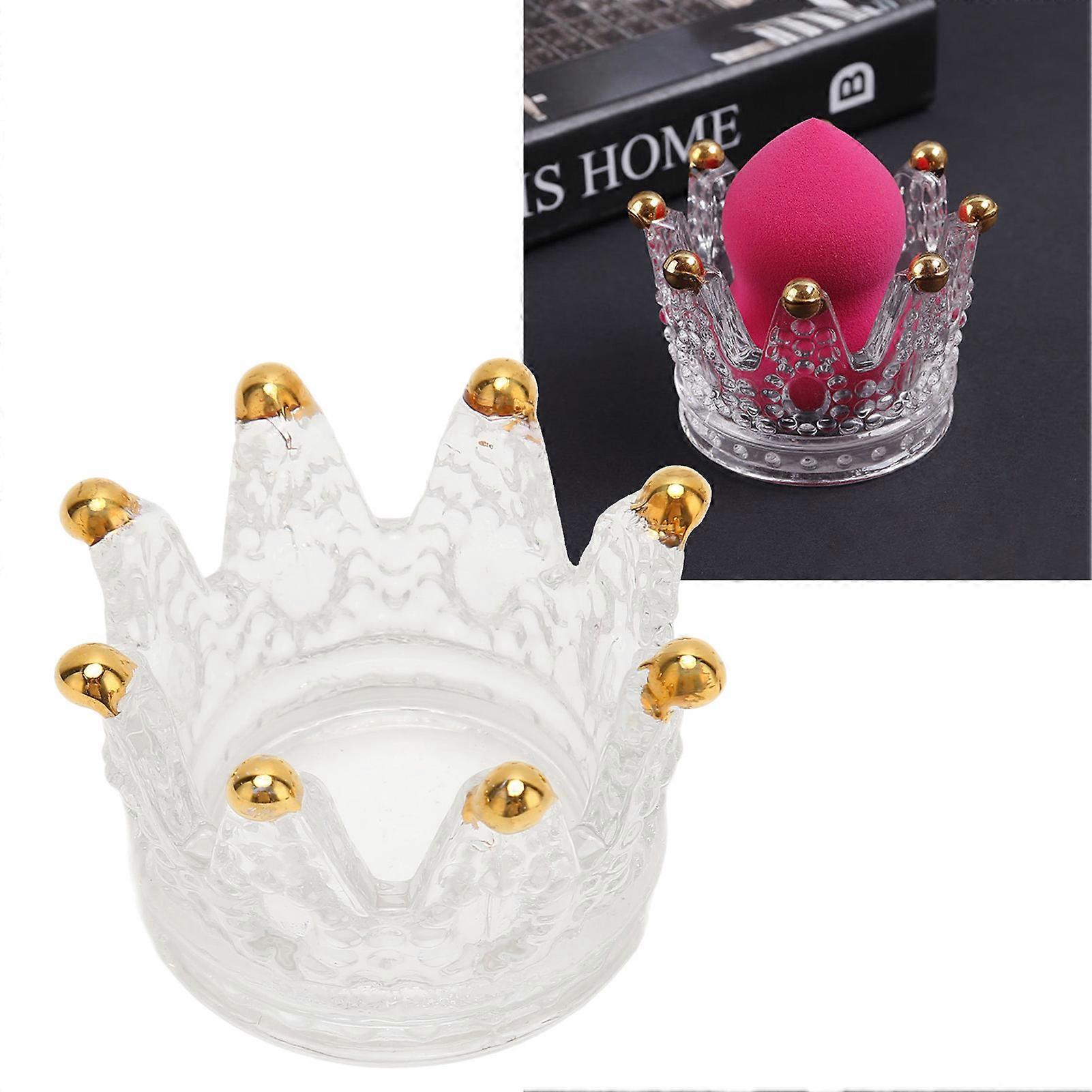 Makeup Sponge Holder Crown Design Blender Egg Puff Drying Stand Frame Rack for Home 