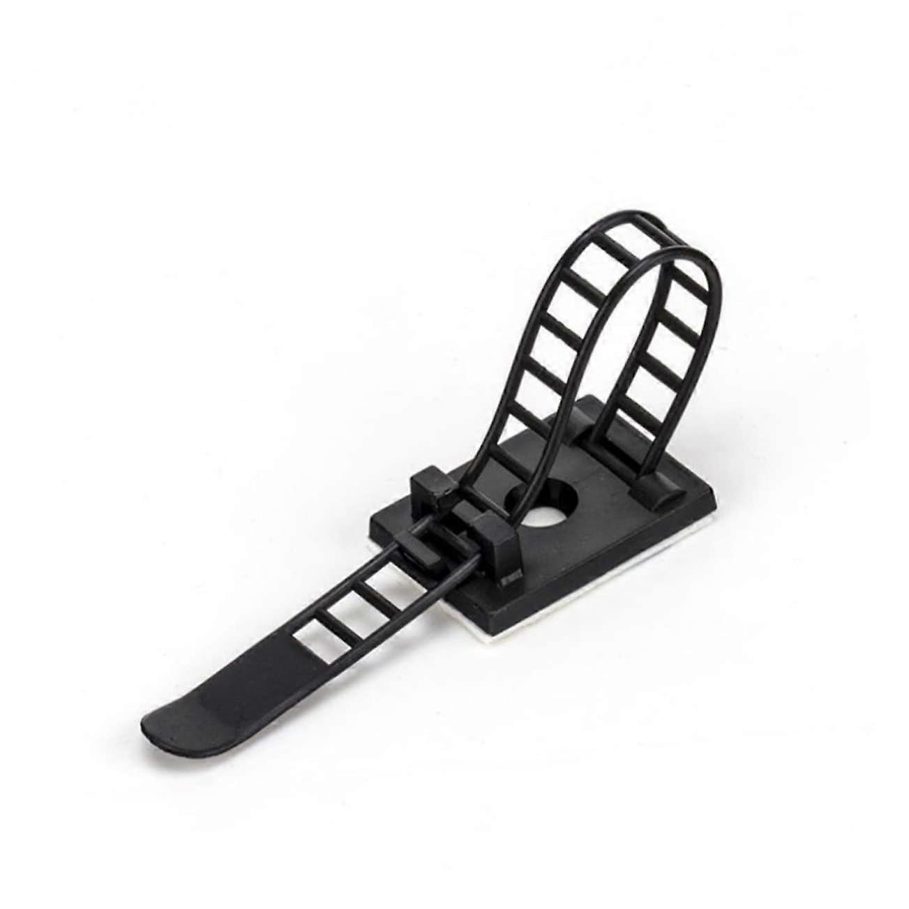 50 Pieces USB Cable Organizer Clips, Adjustable Cable Clamps for Effective Cable Management, Black, 9.3X2.1X1.2CM