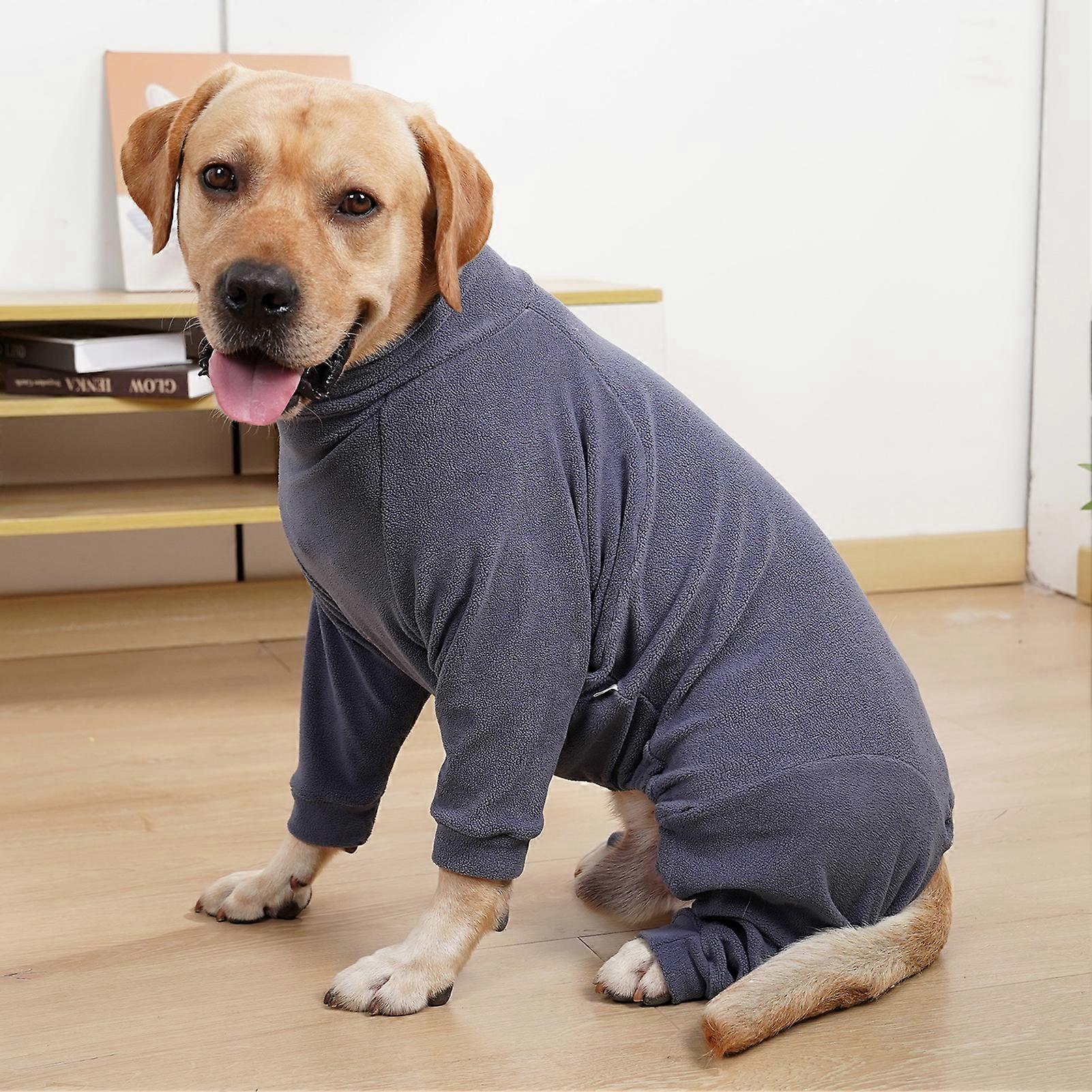 Dog Fleece Jacket Warm Winter Coat Four Legs Pullover for Medium Large Dogs
