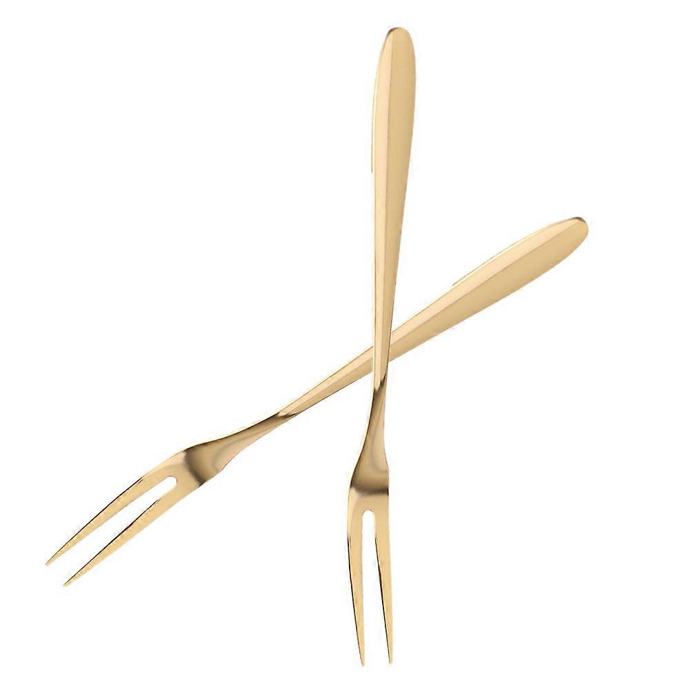 Coating Cake Fork Delicate Design Various Parties Suitable 13X0.9X0.5CM Serving Desserts 2Pcs