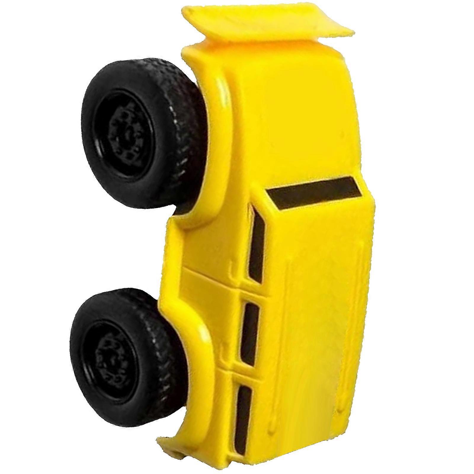 Inertia Powered Magnetic Track Vehicle Vertical Surfaces Crawling Toy For Children STEM Building Set Yellow