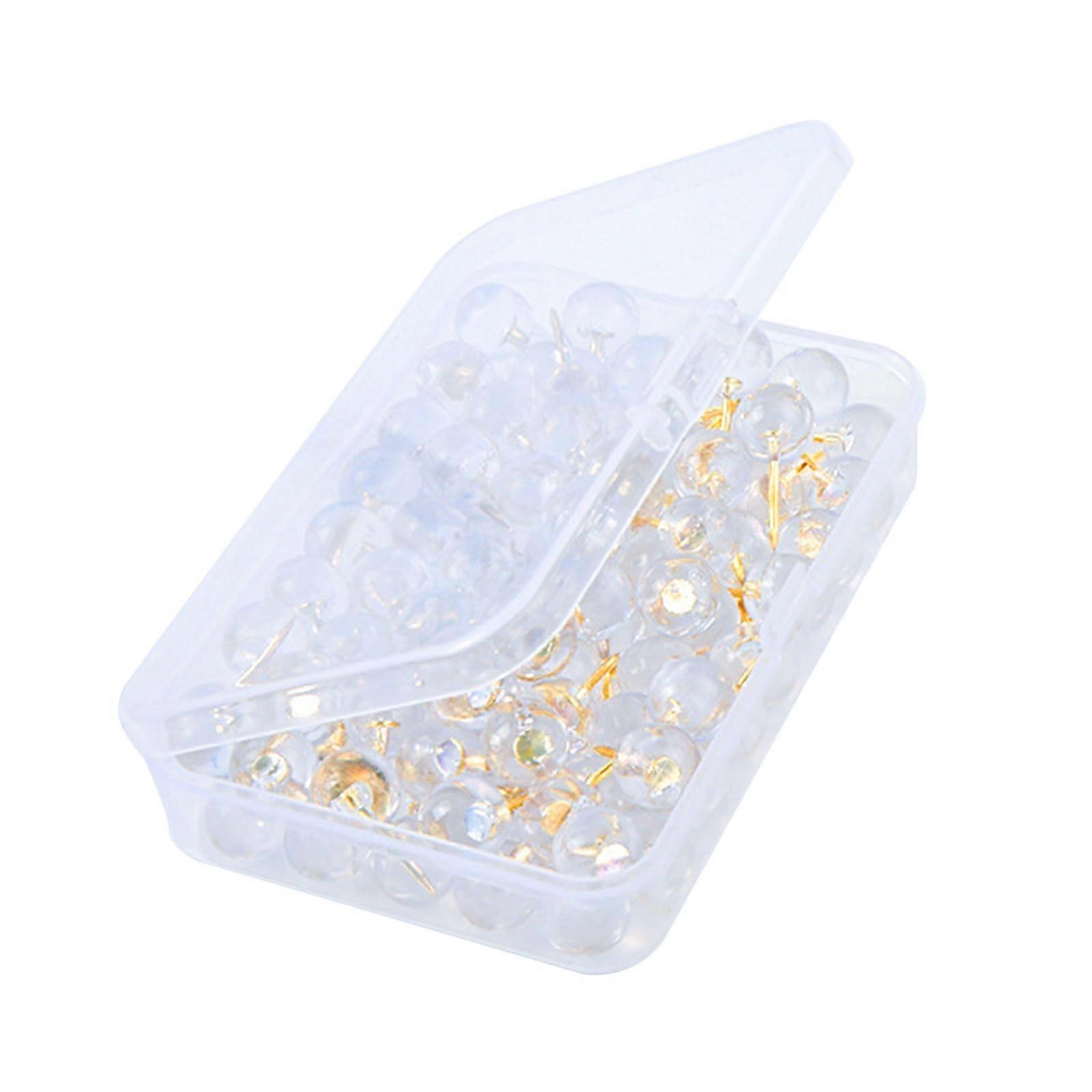 Sewing spool pins 50/100 pack card with dots for bulletin cork board fabric marking picture hanging