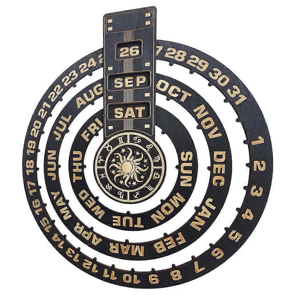 Multi Color Wooden Perpetual Wall Calendar for Home and Office Decor with Simple Installation