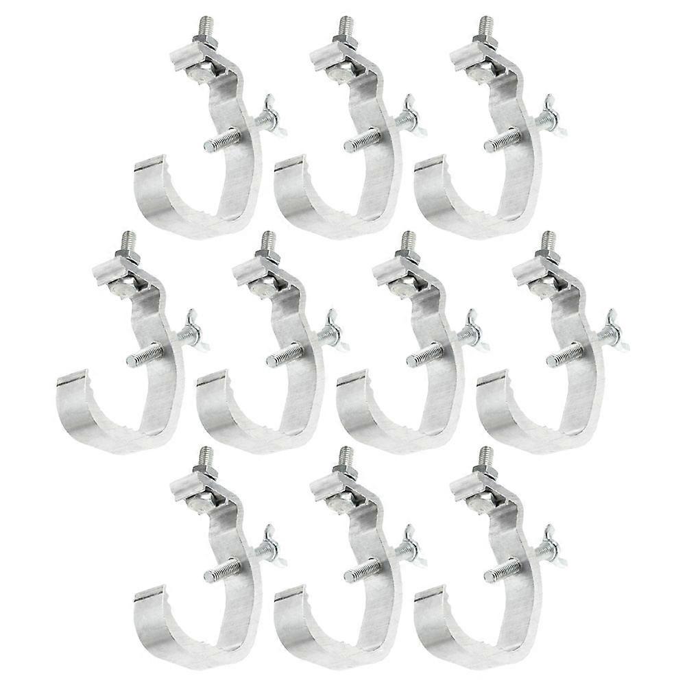 10pcs DJ Light Clamps Stage Truss Hooks Brackets for Spotlights Moving Head Lights Heavy Load Silver