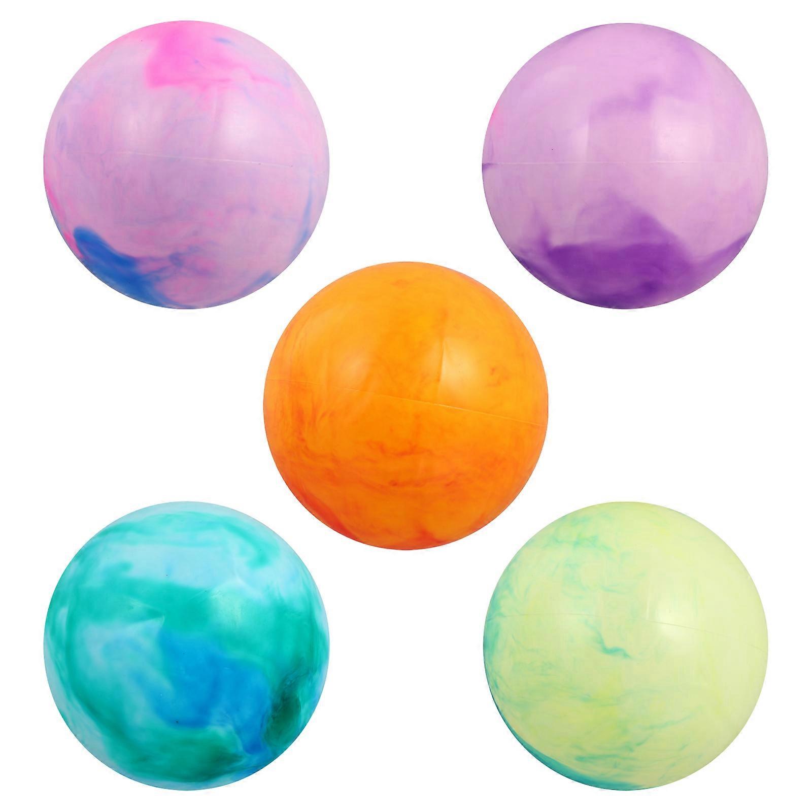 Bright Color Inflatable Kids Beach Ball 5Pcs Fun Ball Toy For Beach Pool Party 21x21x21CM