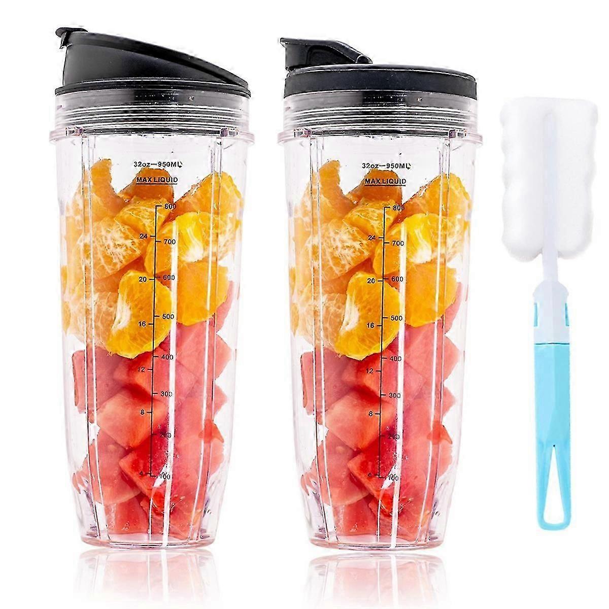 2 Pack 32oz Replacement Mixing Cup with Sip Lid for BL450 BL454