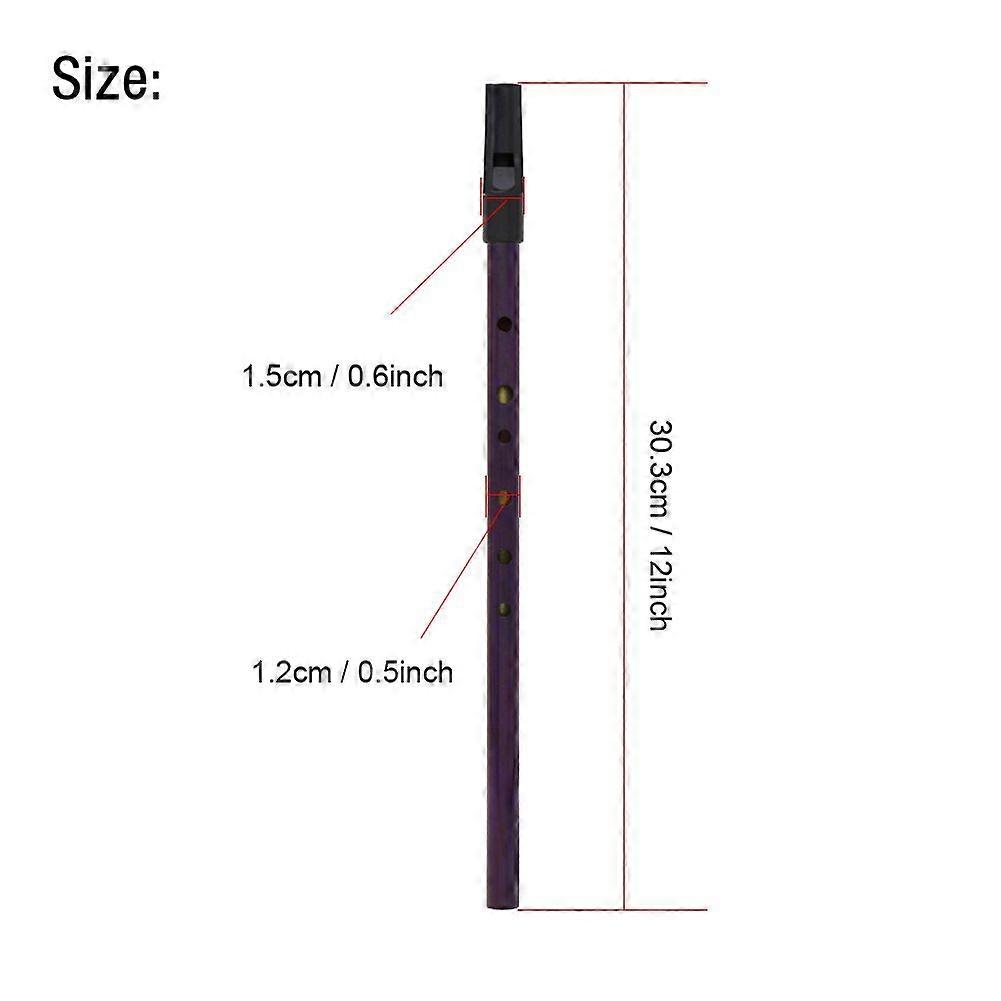 Copper Traditional Irish Whistle Key of D Blowing Instrument with Storage Pouch (Purple)