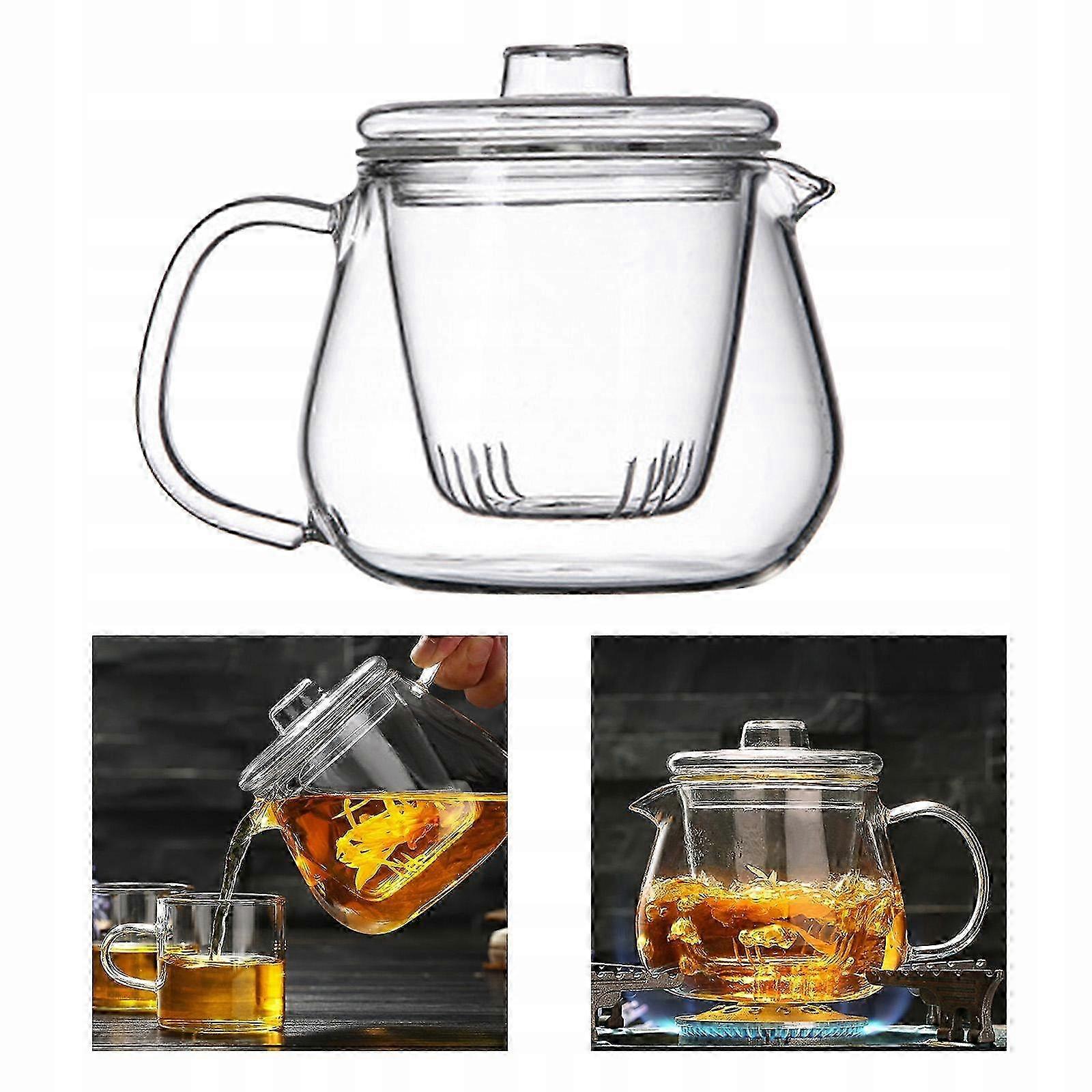 Transparent Glass Teapot With