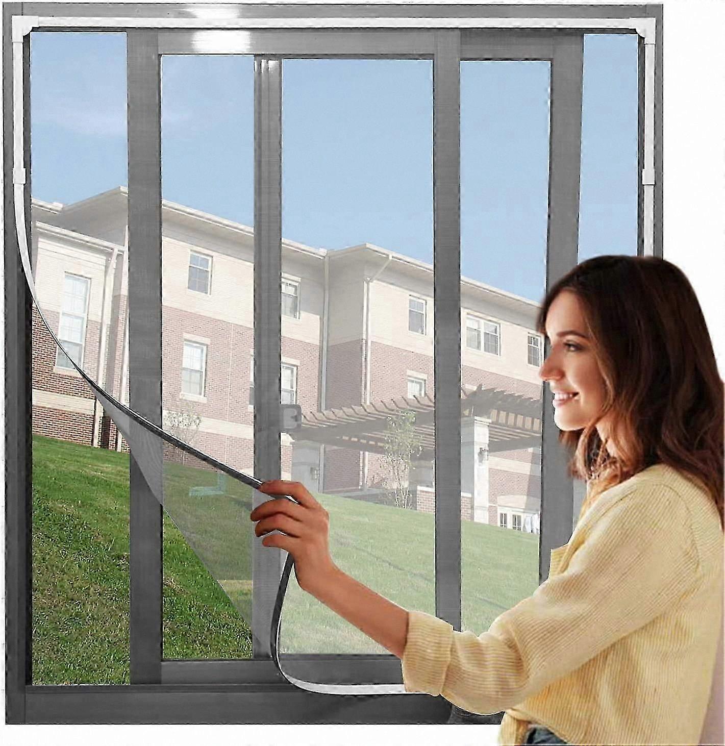 Customizable Magnetic Mesh Screen for Doors and Windows