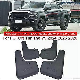 For FOTON Tunland V9 2024 2025 2026 Car Styling ABS Car Mud Flaps Splash Guard Mudguards MudFlaps Front Rear Fender Accessories