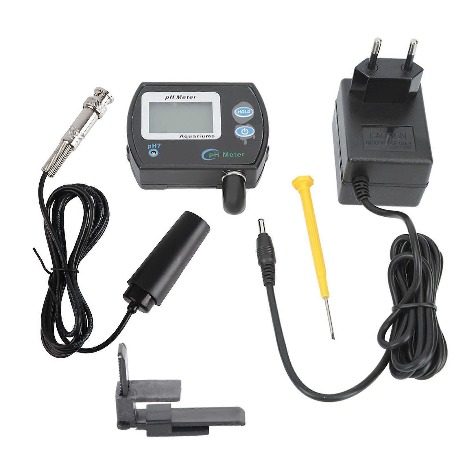 LCD Digital PH Meter Tester Aquarium Swimming Pool Water Quality Testing Gauge EU Plug 220V